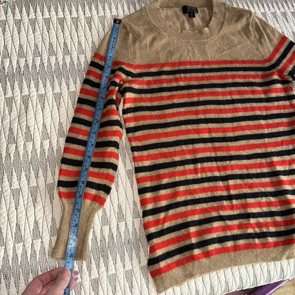J.crew Everyday cashmere striped crewneck sweater J6427 SMALL - Picture 9 of 9